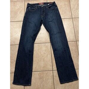 Lucky Brand Jeans Mens 32x32 Blue 221 Original Straight Button Fly Dark Wash